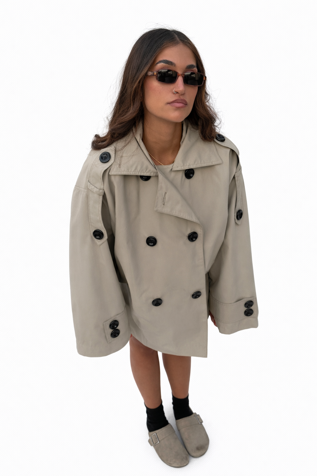 trendy trench coat